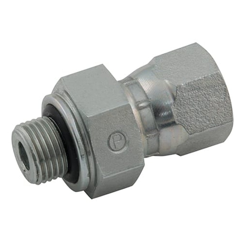 Parker 6-6F64OMXS Triple-Lok 3/8 BSP Male x 9/16 UNF Female Swivel