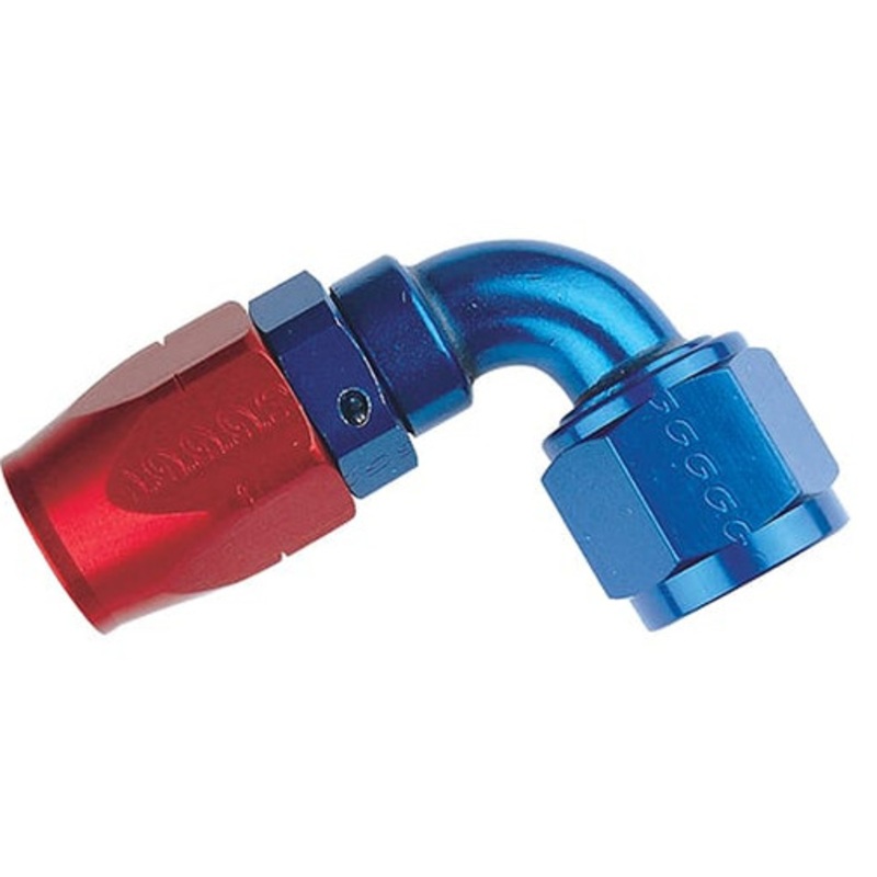 Goodridge 236-9012 1.1/16 x 12 JIC SW/90 Blue/Red Anodized Aluminium Hose Fitting For 200 & 210 Hose