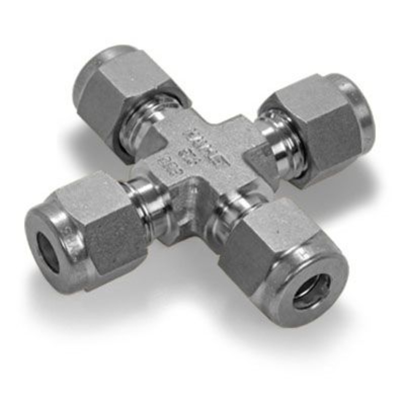 Ham-Let 7102LSS1 – 1 Union Cross Twin Ferrule – ST/ST