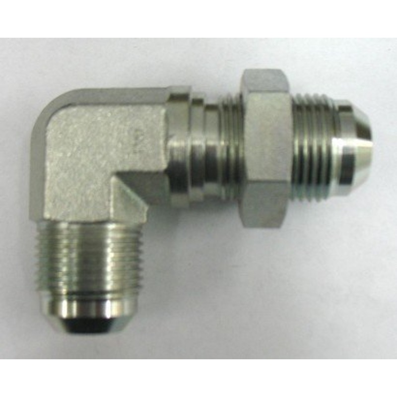 JIC Male x JIC Male Bulkhead C/W Locknut 90 Deg Elbow Forged Adaptors