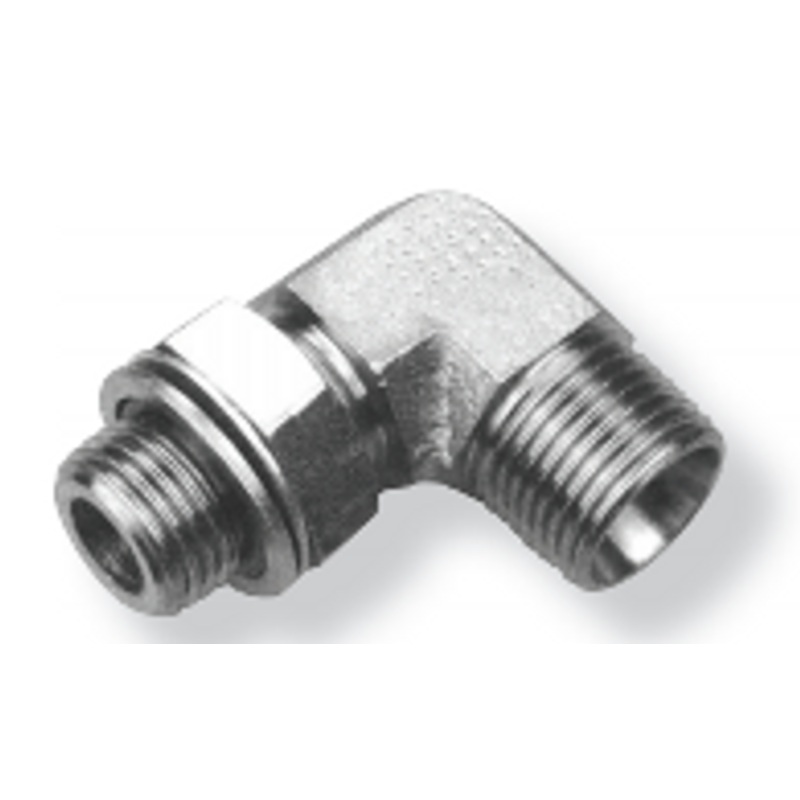 Metric Male x Metric Adjustable Male 90 Degree Compact Elbow Forged