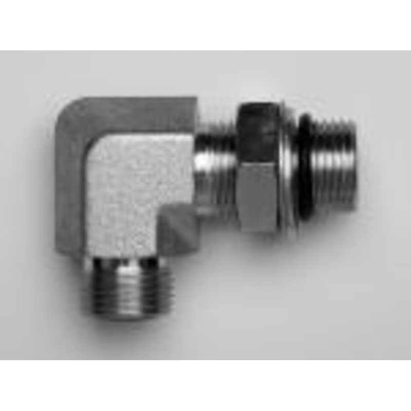 ORFS Male x BSP Adjustable Male 90 Degree Compact Elbow Forged