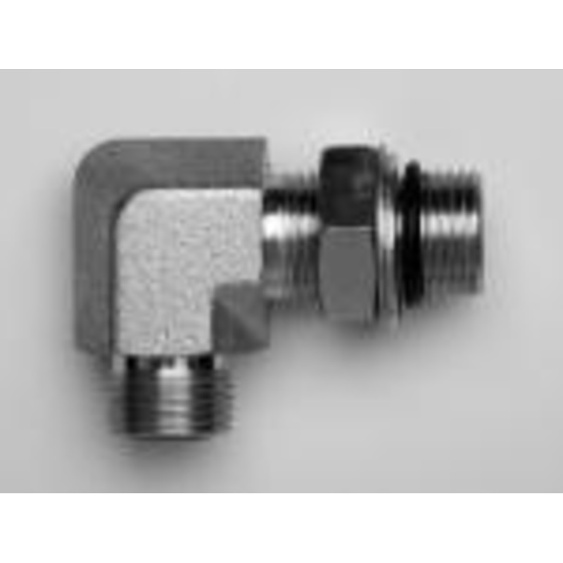 ORFS Male x Metric Adjustable Male 90 Degree Compact Elbow Forged