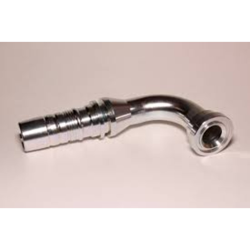 Manuli ISO/SAE Code 62 Flange Swept 90 Deg Hose Tail (Double Skive) Interlock Plus