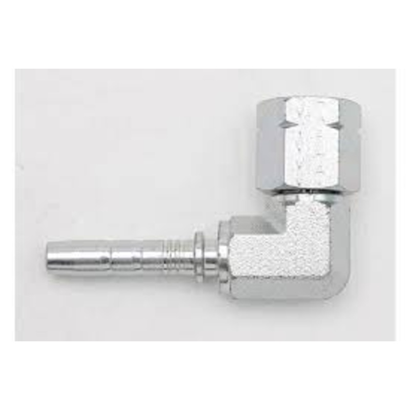 Manuli JIC Female Compact 90 Deg Forged (Thrust Wire Nut) Hose Tail Multifit