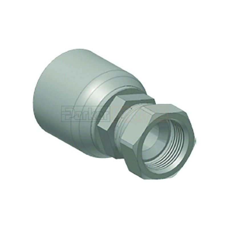 Parker Parkrimp 10670-6-6-SM 9/16 x 18 UNF ST/FEM x 3/4  ID Hose Tail 70 Series High Pressure