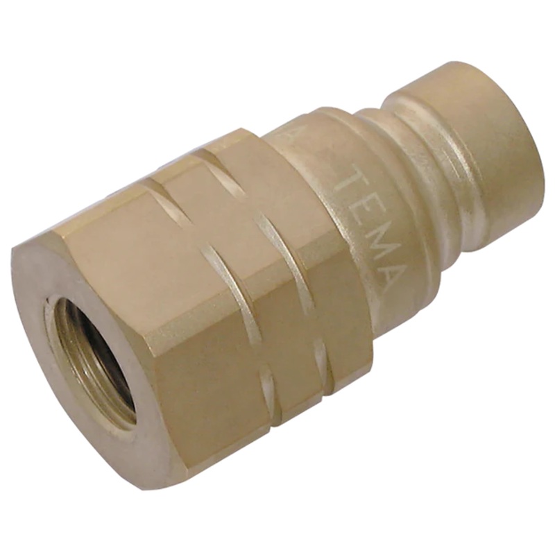 Parker Rectus Tema TE-TIF3820 3/8 FEM BSP x 3/8 Body Flat Faced Probe Quick Release TIF3800 Series 250 Bar Nitrile