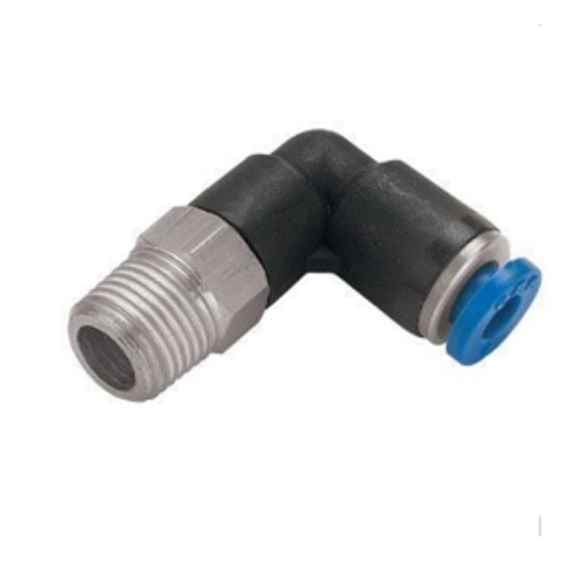 BSPT Male Stud Elbow x Tube Metal Pneumatic Push-In Fitting