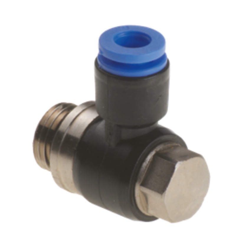 Metric Male Stud Elbow Banjo x Tube Metal Pneumatic Push-In Fitting