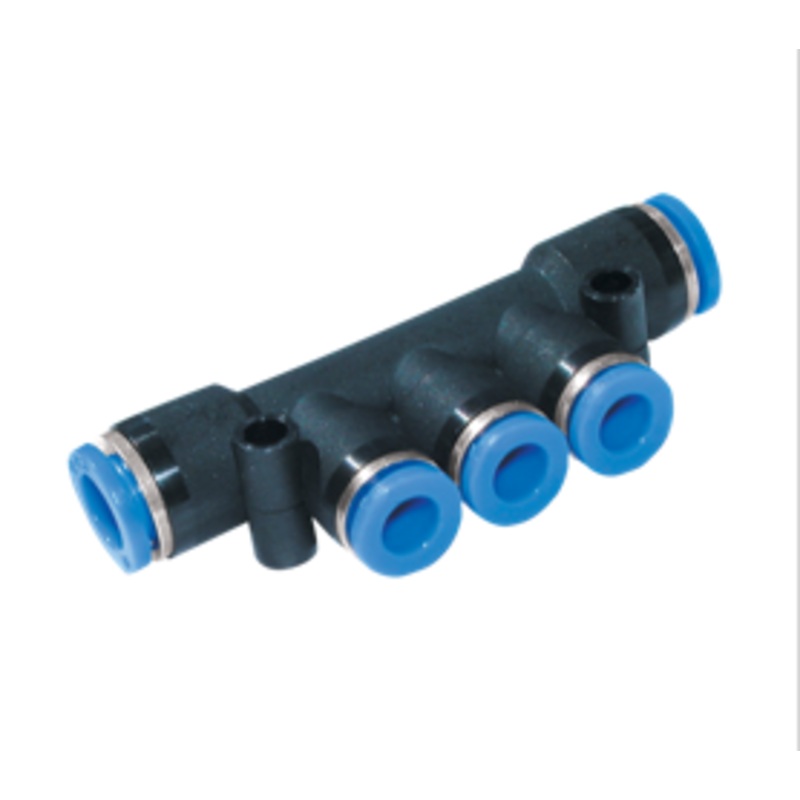 Reducing Manifold Tube x Tube Connector Metal Pneumatic Push-In Fitting