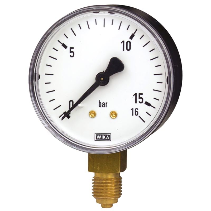 Wika WG63-14B-28BAR – 0-28 BAR 63mm Face 1/4 BSP Bottom Pressure Gauge