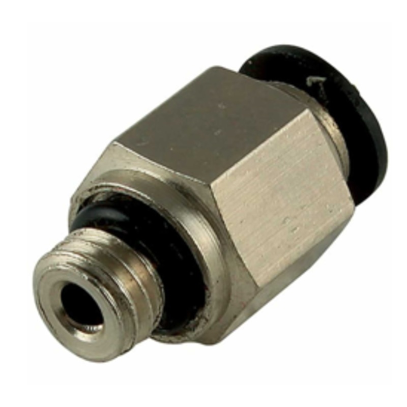 BSP Male Hex Stud x Tube Micro Metal Pneumatic Push-In Fitting