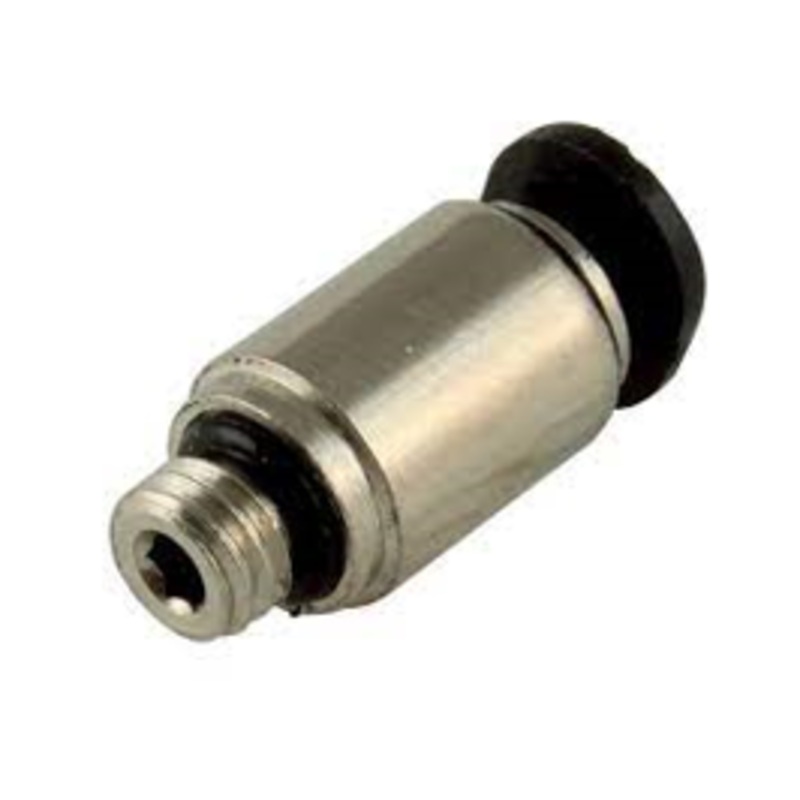 BSP Male Round Body Stud x Tube Micro Metal Pneumatic Push-In Fitting