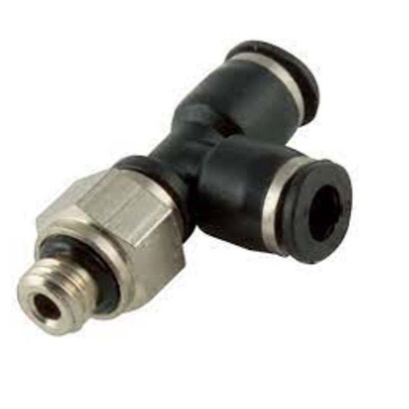BSP Male Run Leg Tee Micro Metal Pneumatic Push-In Fitting