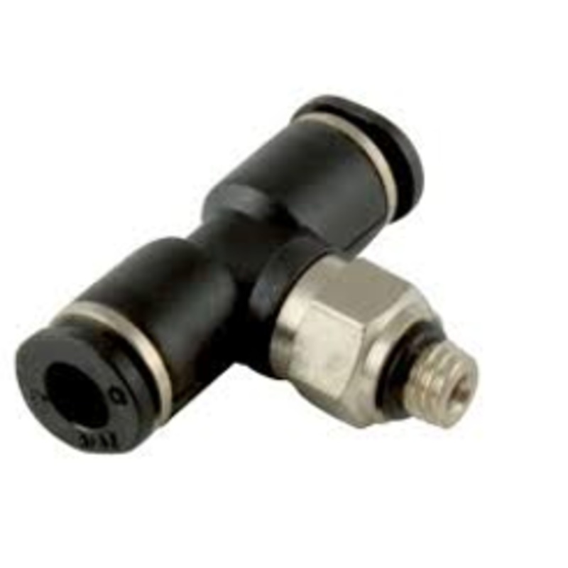 BSPT Male Centre Leg Tee Micro Metal Pneumatic Push-In Fitting