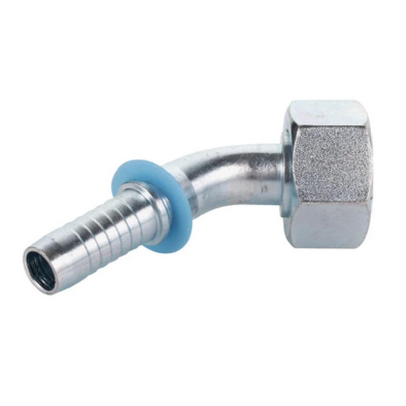 Metric Light Female Swept 45 Deg Hydraulic Hose Inserts C/W O-Ring