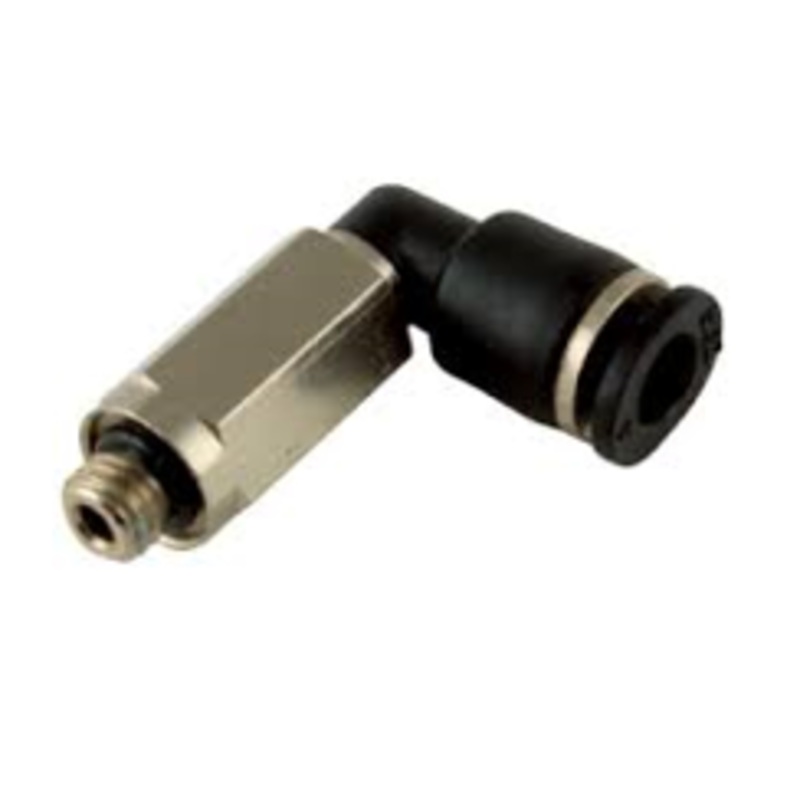 NPT Extended Male 90 Degree Elbow x Tube Micro Metal Imperial Pneumatic Push-In Fitting