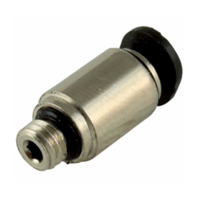 NPT Male Round Body Stud x Tube Micro Metal Imperial Pneumatic Push-In Fitting