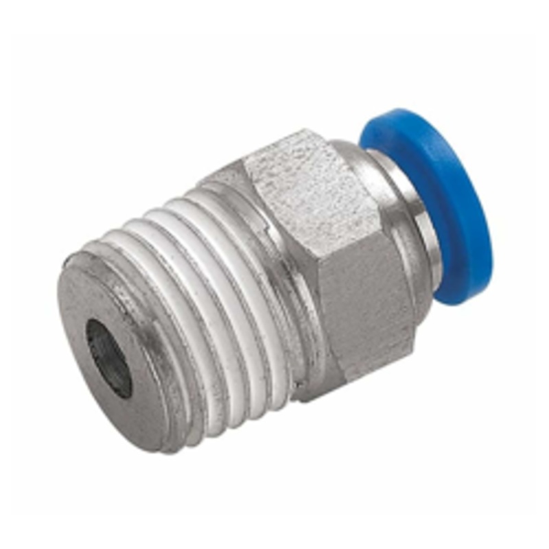 NPT Male Stud x Tube Hex Body Metal Imperial Pneumatic Push-In Fitting