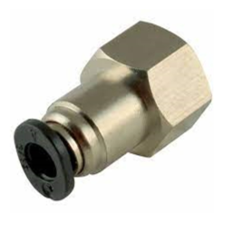 UNF Female Hex Stud x Tube Micro Metal Imperial Pneumatic Push-In Fitting