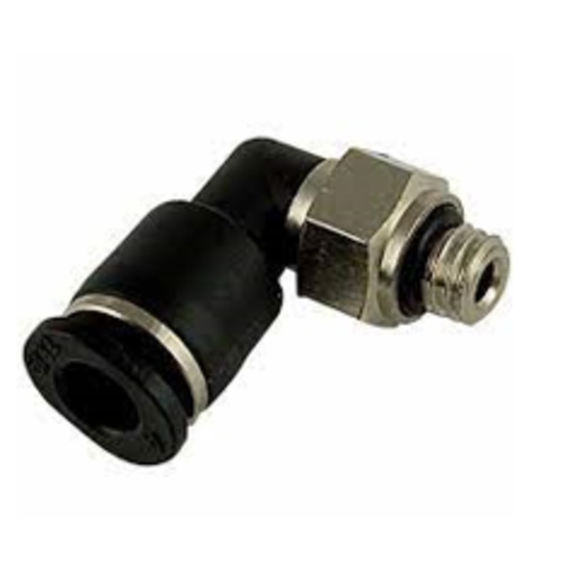 UNF Male 90 Degree Elbow x Tube Micro Metal Imperial Pneumatic Push-In Fitting