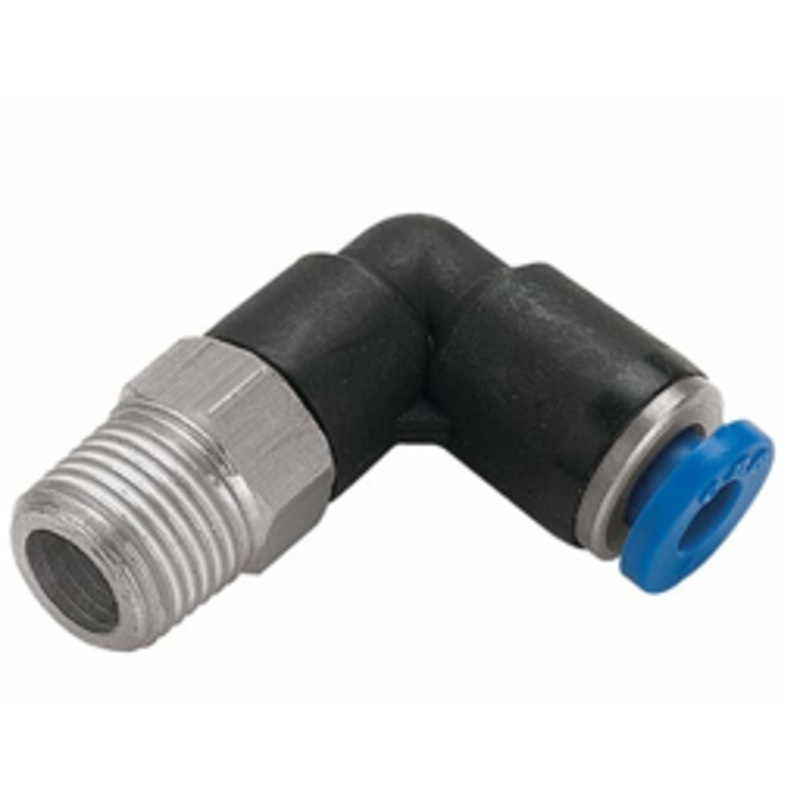 UNF Male Stud Elbow x Tube Metal Imperial Pneumatic Push-In Fitting