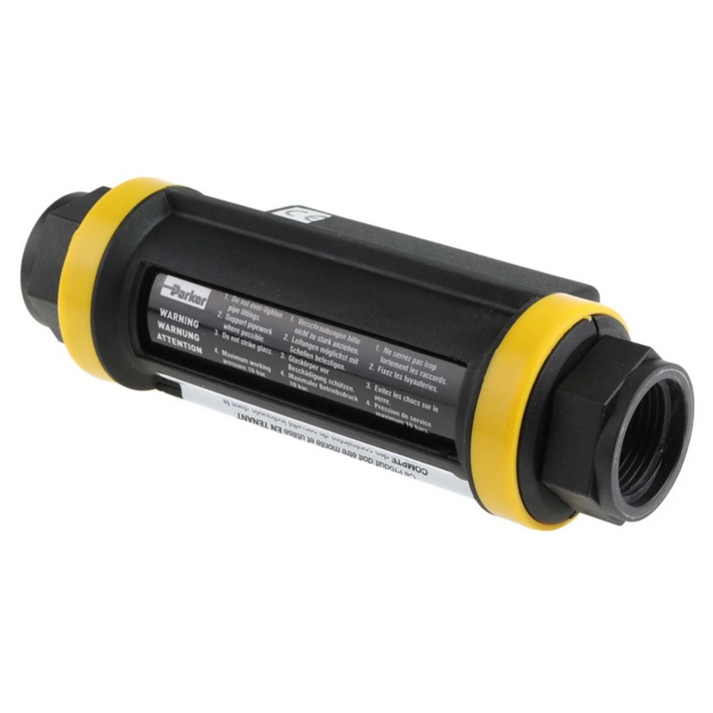 Parker DFT990 Flow Transducer Transmitter Meter, Analogue Output, 24V DC