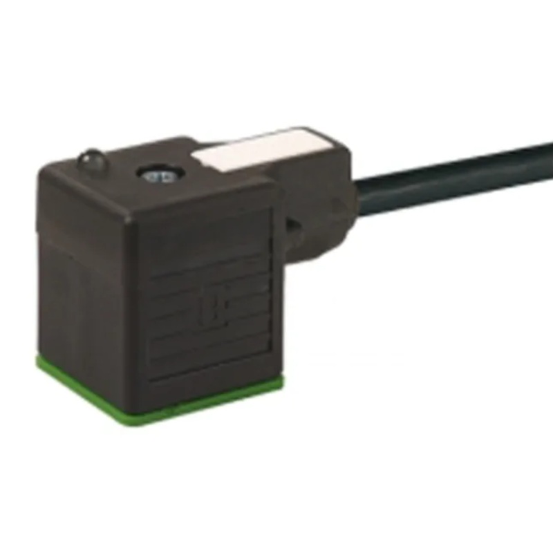 Parker P8L-C2 Viking DIN Solenoid Cable Plug Connector IP65 With 2M Flying Lead Cable