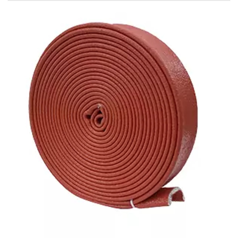 Pyroglass 41mm Bore Pyrosleeving 15M Coil Hose Protection Red Oxide Silicone Coated Glass Fibre Sleeve