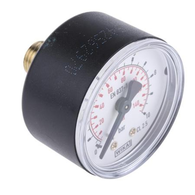 Wika 7203493 – 1/4 BSPT Back Entry Pressure Gauge 0-10 Bar / 0-140 PSI