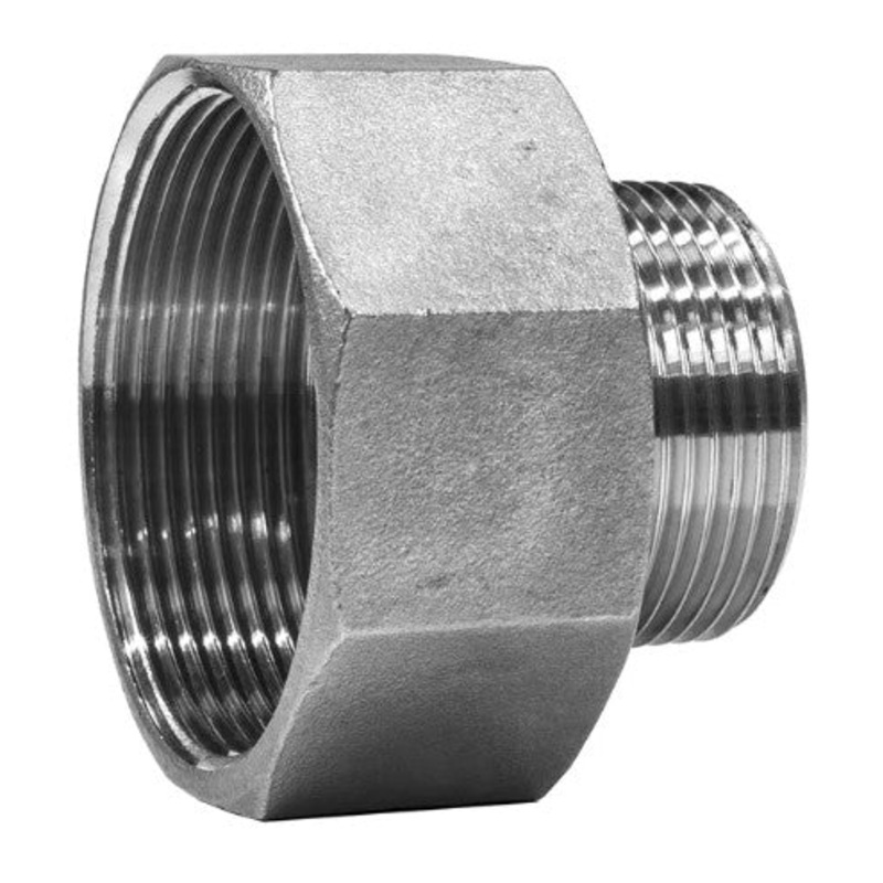 BSP FEM x BSPT Male Reducing Adaptor 150LB 316 Stainless Steel Pipe Fitting