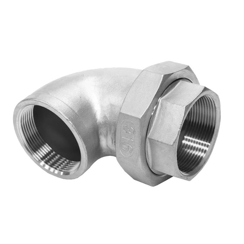 BSP Female 90 Deg Elbow Union Cone Seat 150lb 316 Stainless Steel Pipe Fitting