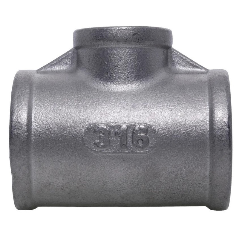 BSP Female Reducing Tee 150lb 316 Stainless Steel Pipe Fitting