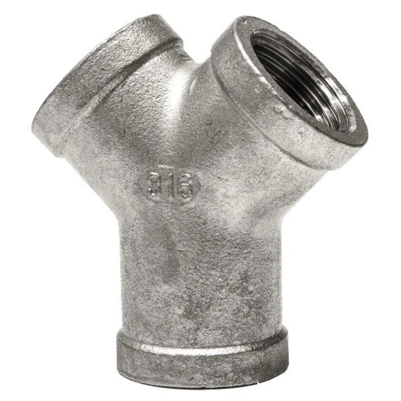 BSP Female Y-Piece 150lb 316 Stainless Steel Pipe Fitting