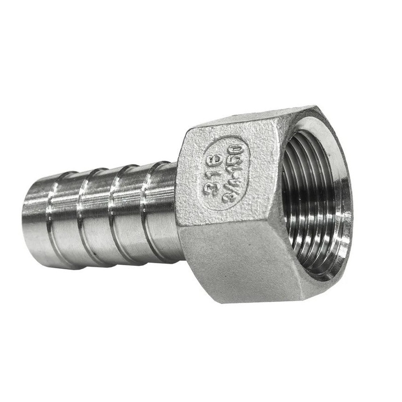 BSP Fixed Female Hose Tail 150lb 316 Stainless Steel Pipe Fitting