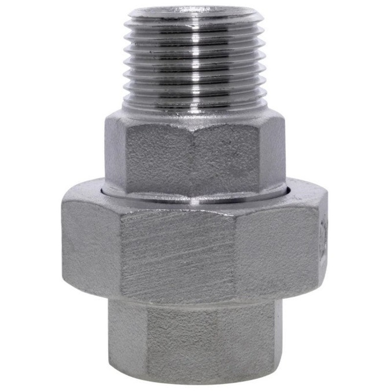 BSPT Male x BSP Female Cone Seat Union 150lb 316 Stainless Steel Pipe Fitting