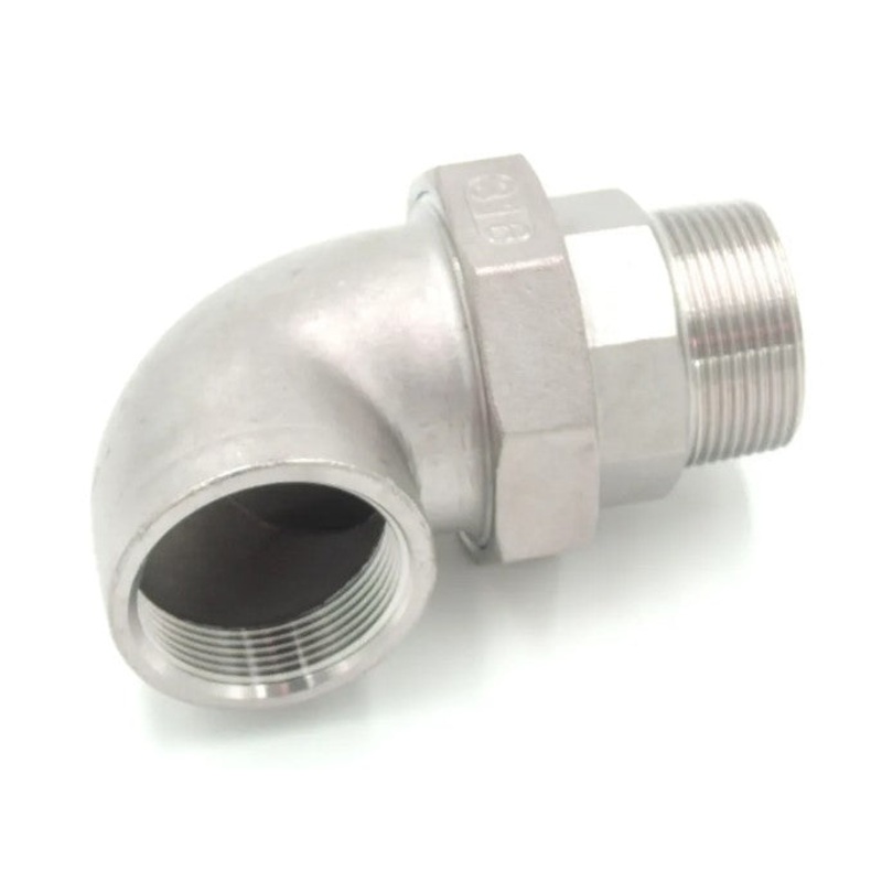 BSPT Male x BSP Female PTFE Seat 90 Deg Elbow 150lb 316 Stainless Steel Pipe Fitting