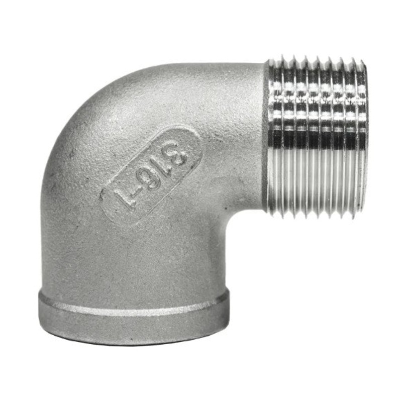 BSPT Male x BSP Female Street 90 Deg Equal Elbow 150lb 316 Stainless Steel Pipe Fitting