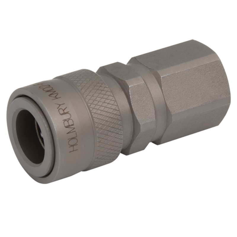 Holmbury KM02-F-04G-115 – 1/4 BSP Female Quick Release Coupling KM 115 Series High Pressure Poppet Style