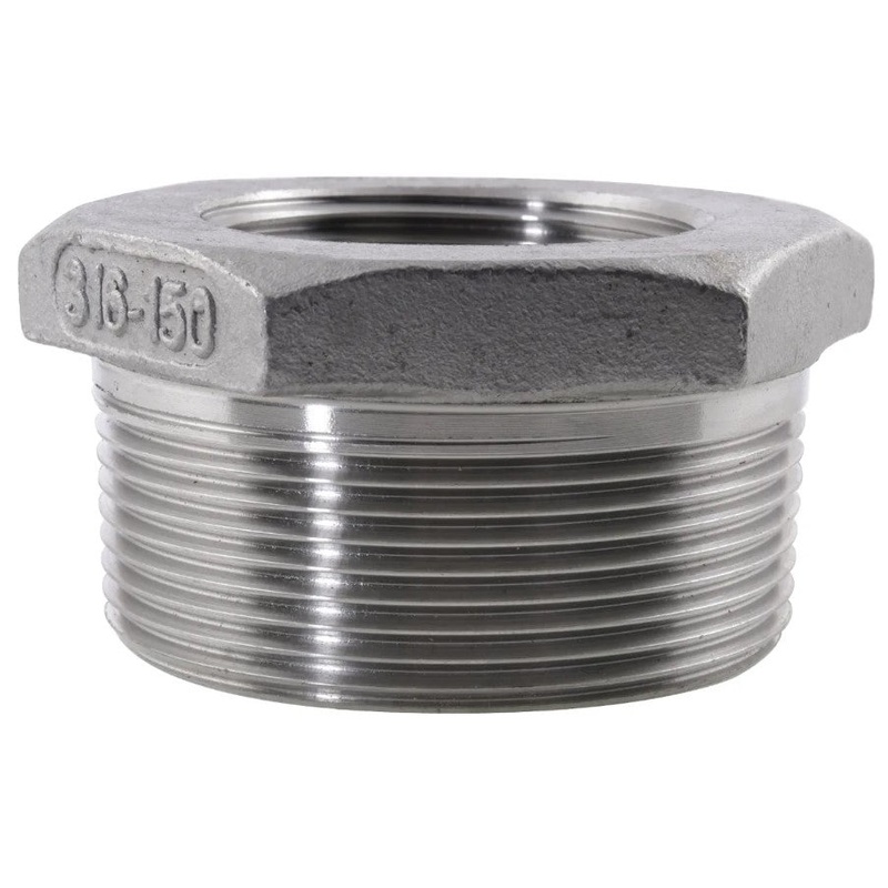 NPT Male x NPT Female Reducing Bush 150LB 316 Stainless Steel Pipe Fitting