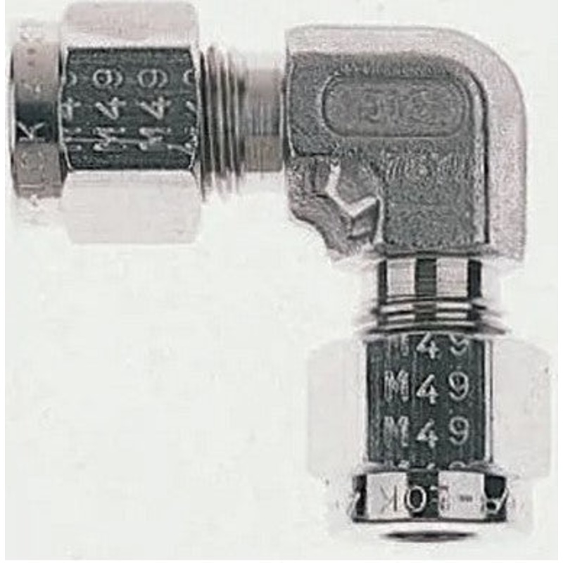 Parker A-LOK EEM6-316 – 6mm Union Elbow Stainless Steel Twin Ferrule