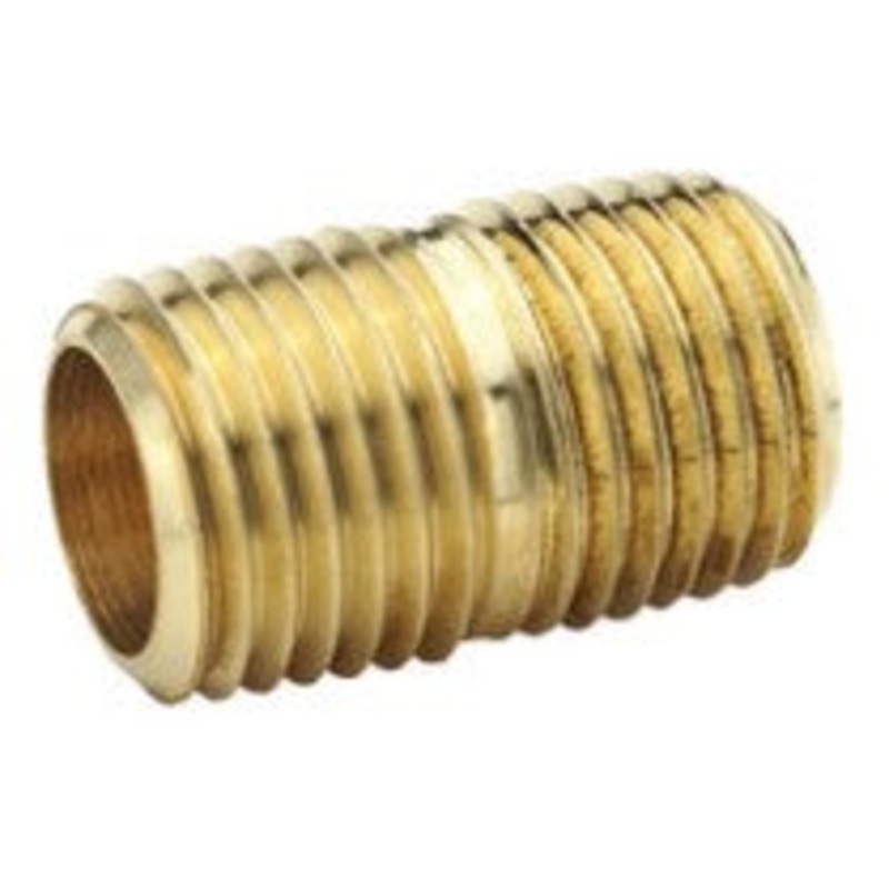 Parker X215PN-4 – 1/4 BSP Male Close Nipple Brass Pipe Fitting