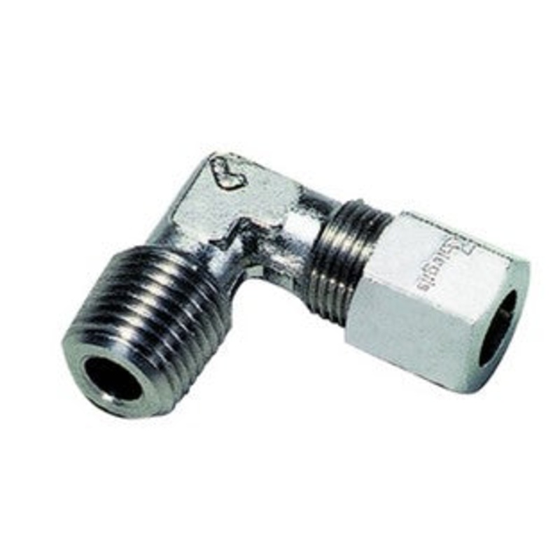 Parker Legris 1809 08 11 Male Stud Elbow 1/8 NPT Male x 8mm OD Stainless Steel