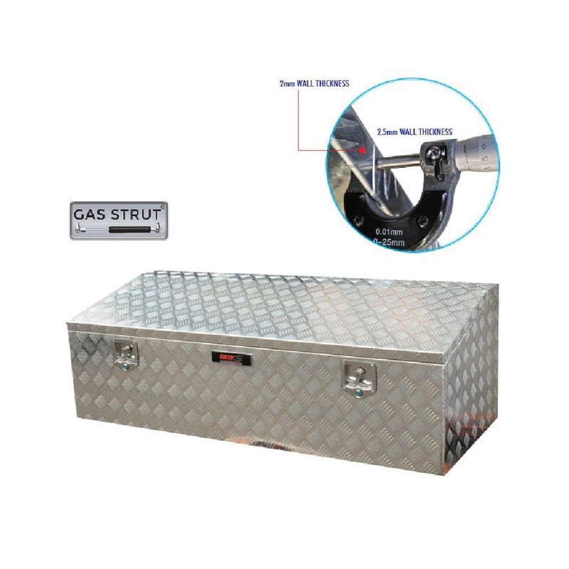 Grip 29338 1200mm x 600mm x 500mm Low Profile Aluminium Site Tool Box