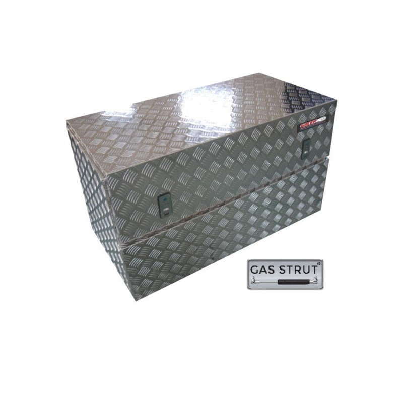 Grip 29339 1250mm x 600mm x 700mm Angled Lid Aluminium Site Tool Box