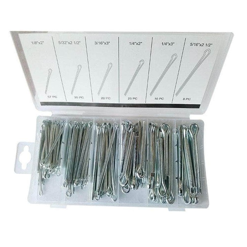 Grip 43124 150 Piece Large Metric Split Cotter Pin Assortment Set