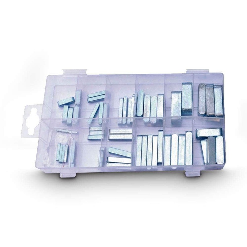 Grip 43166 60 Piece Metric Carbon Steel Key Stock Assortment Set