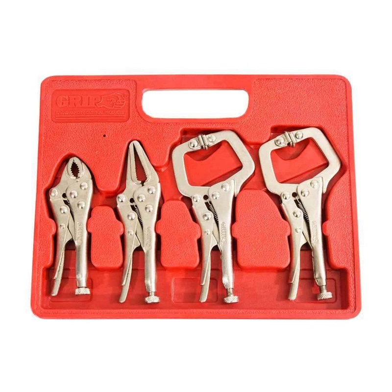 Grip 56035 4 Piece Mini Steel Locking Plier Set