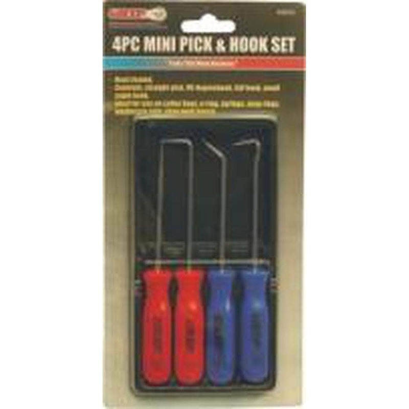 Pittsburgh P46095 4 Piece Mini Pick & Hook Set