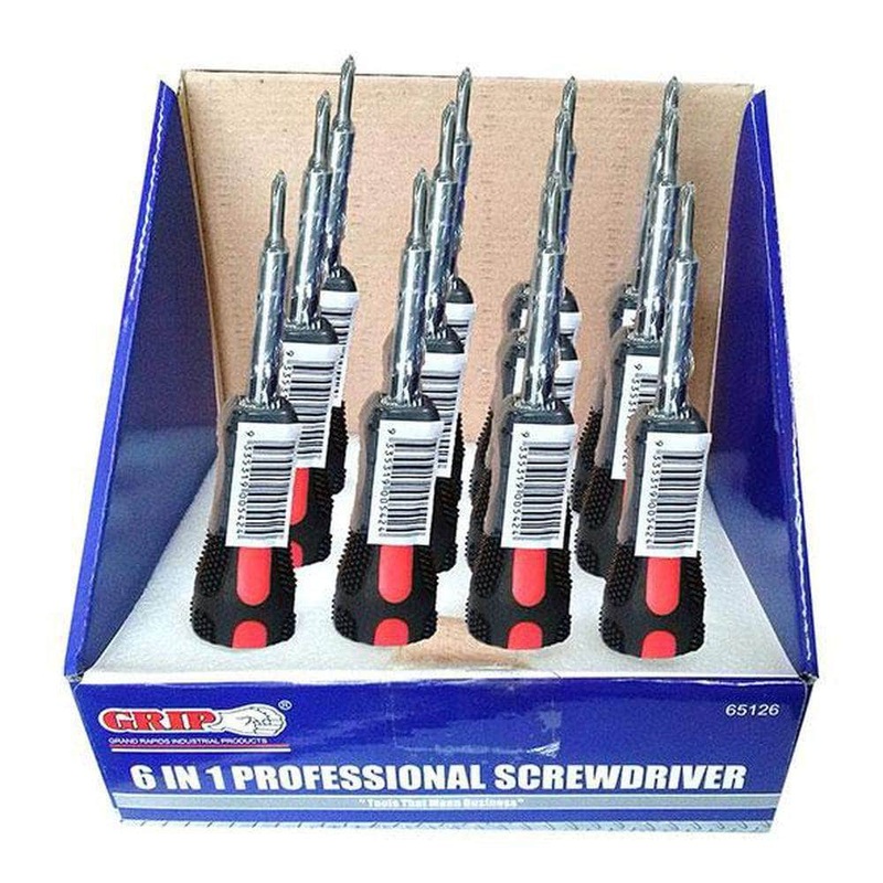 Grip 65126 6-in-1 Cushion Grip Professional Multi Purpose Screwdriver